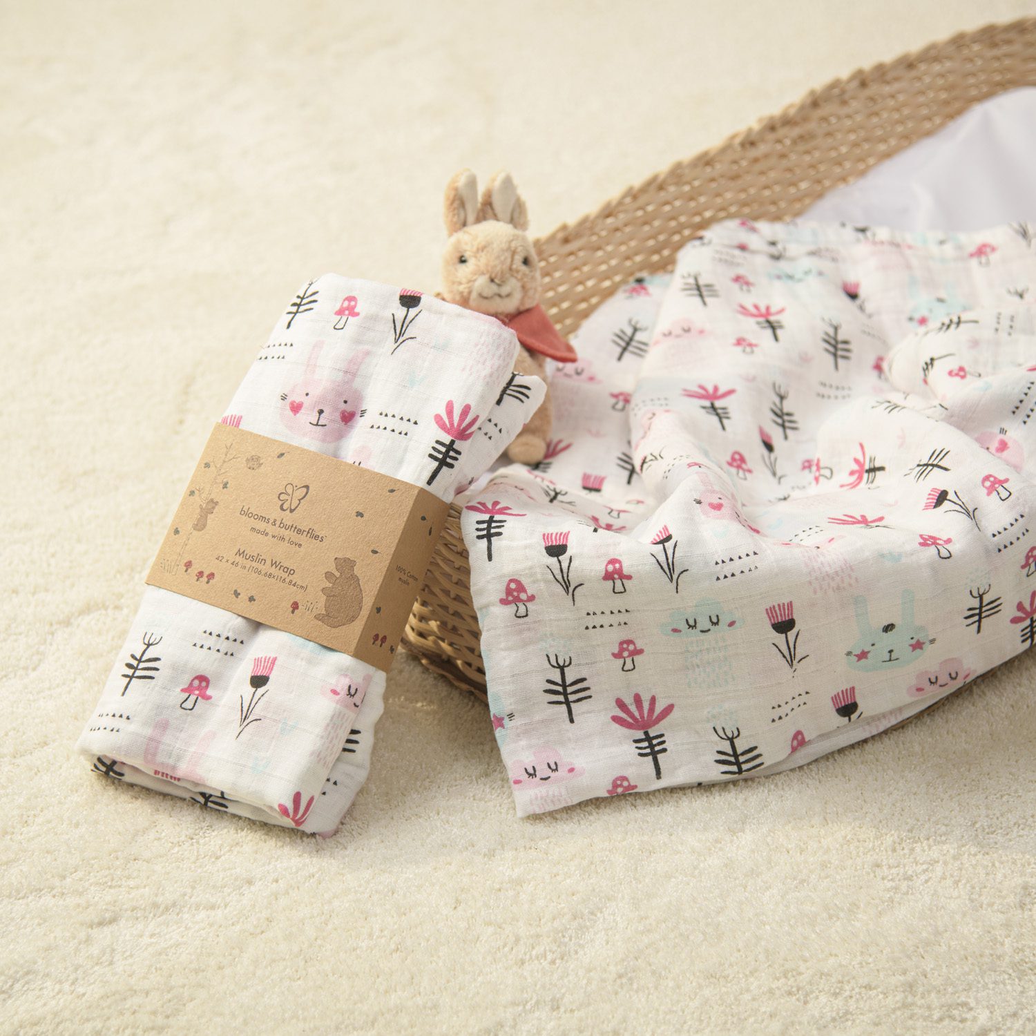 Muslin Wraps - Blooms and Butterflies