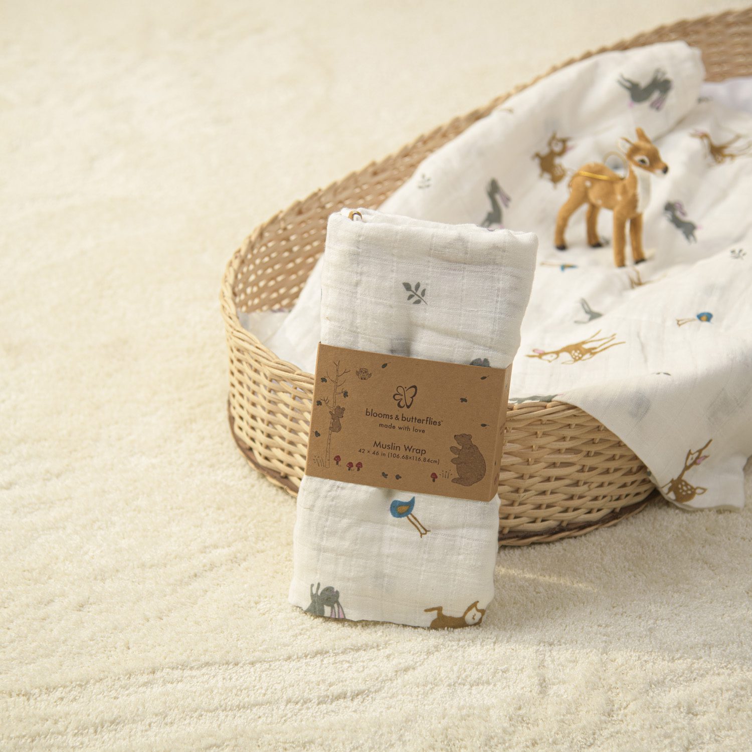 Muslin Wraps Blooms and Butterflies