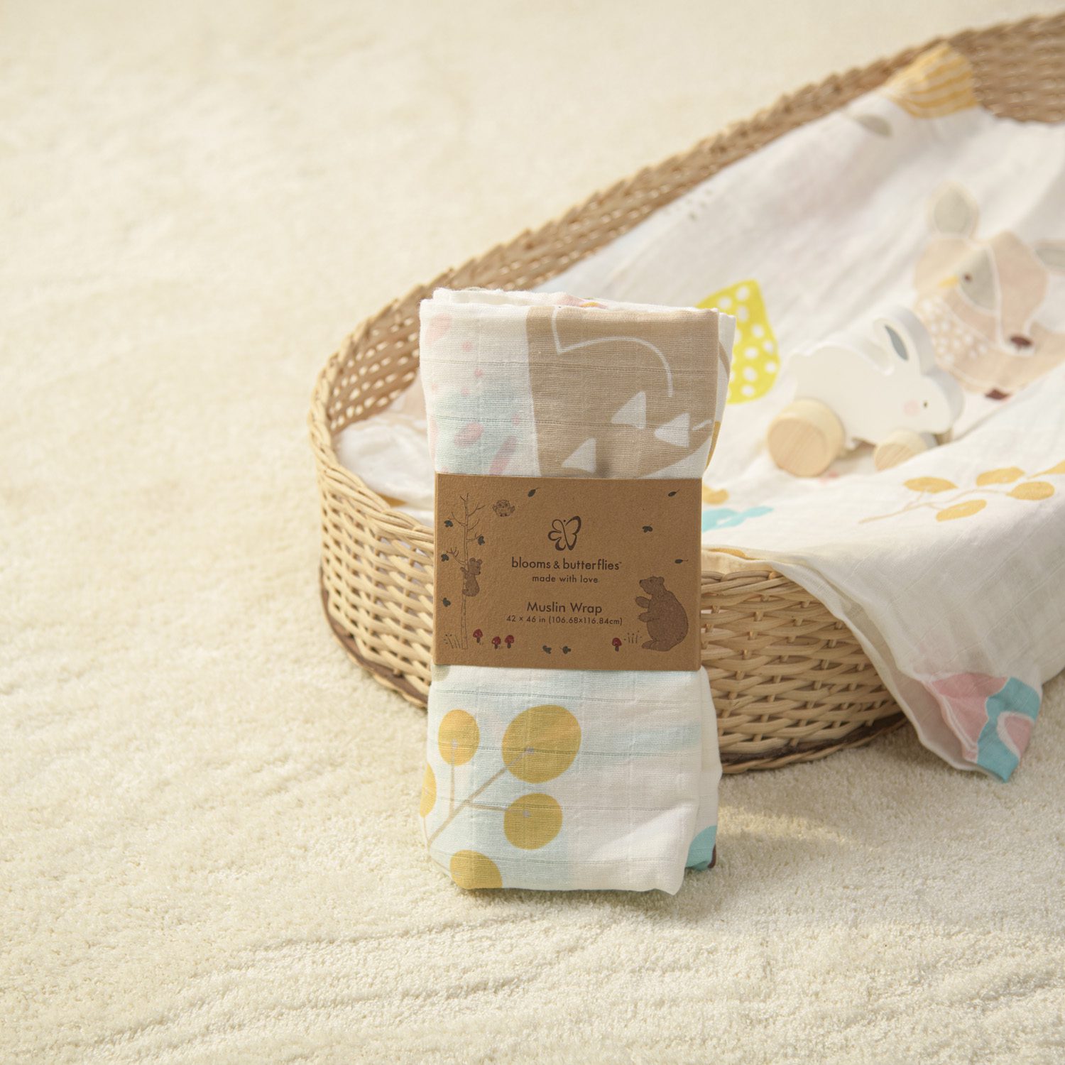 Muslin Wraps Blooms and Butterflies