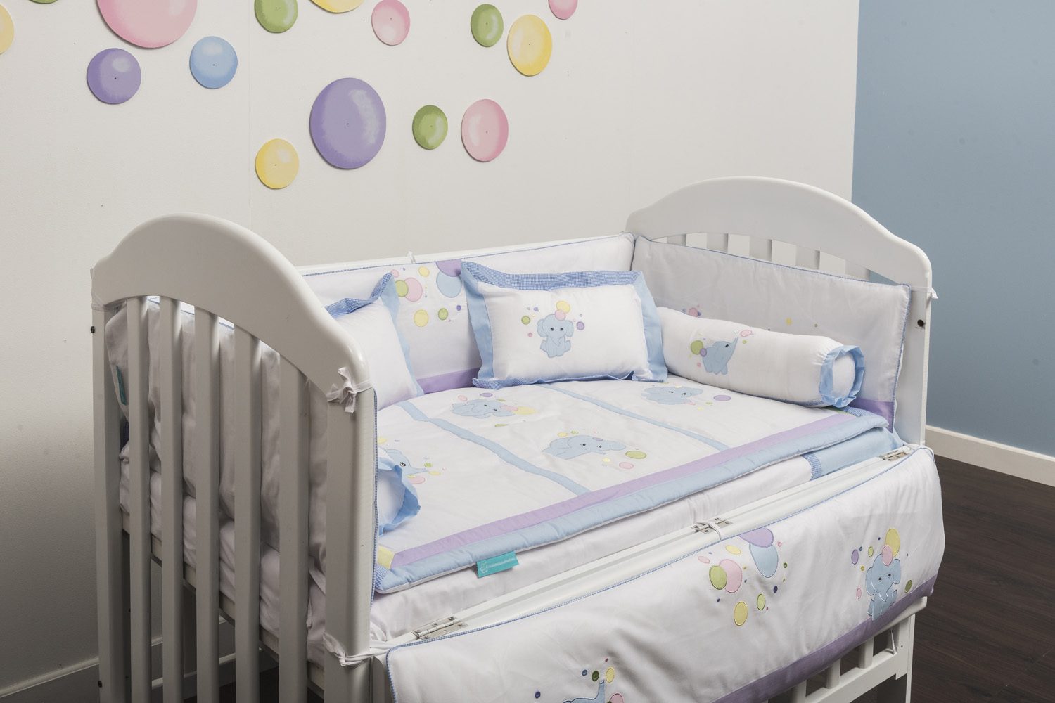 Jumbo Babies Blue Pillowcase Blooms and Butterflies