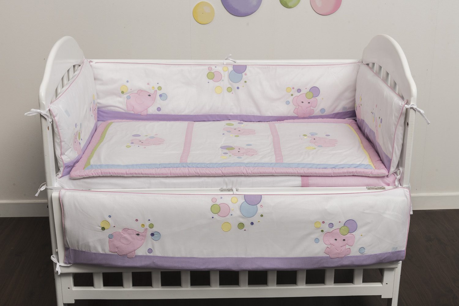 Jumbo Babies Pink Comforter Blooms and Butterflies