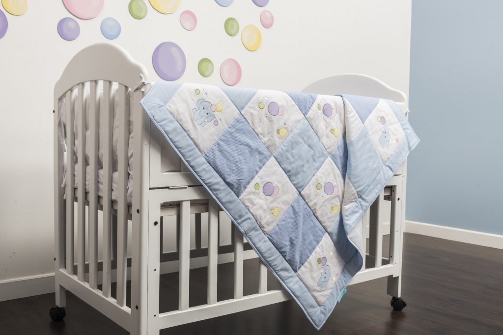 Jumbo Babies Blue Swaddle Blooms and Butterflies