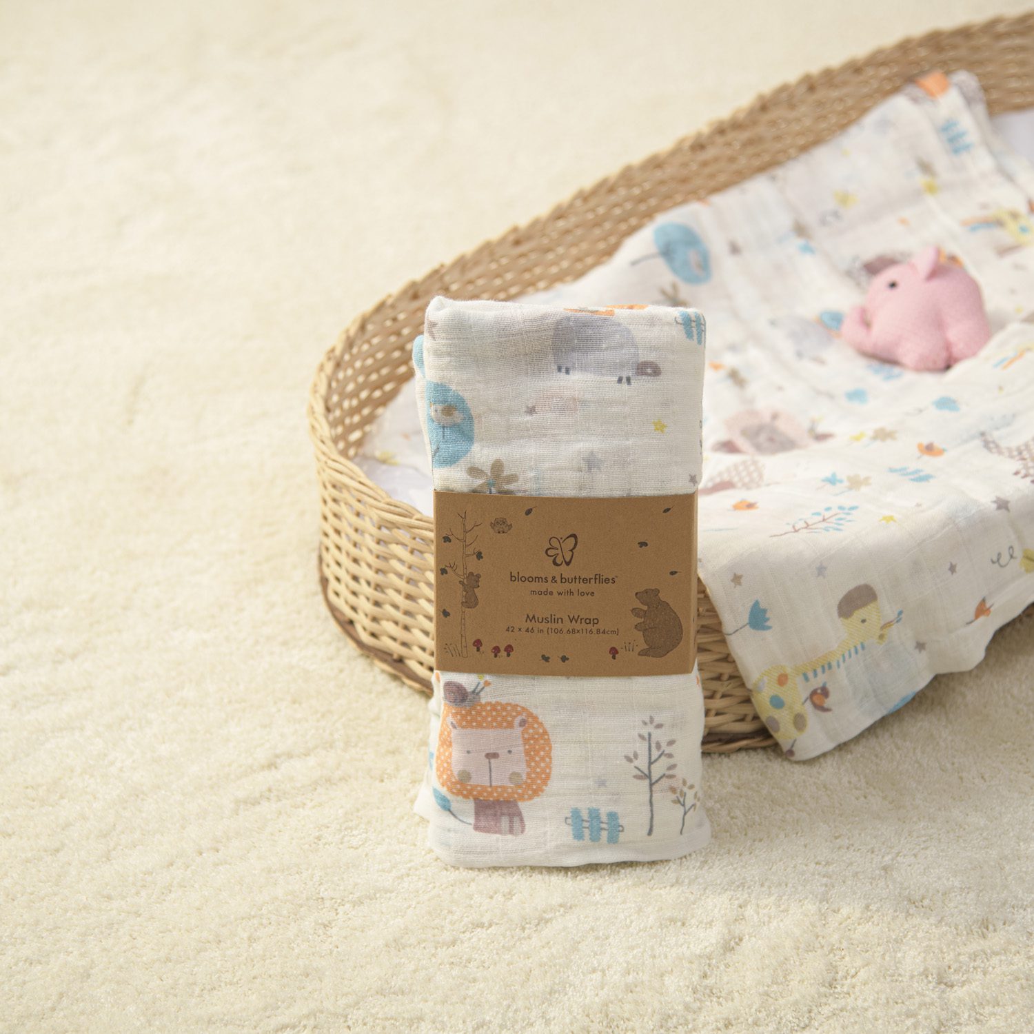 Muslin Wraps Blooms and Butterflies