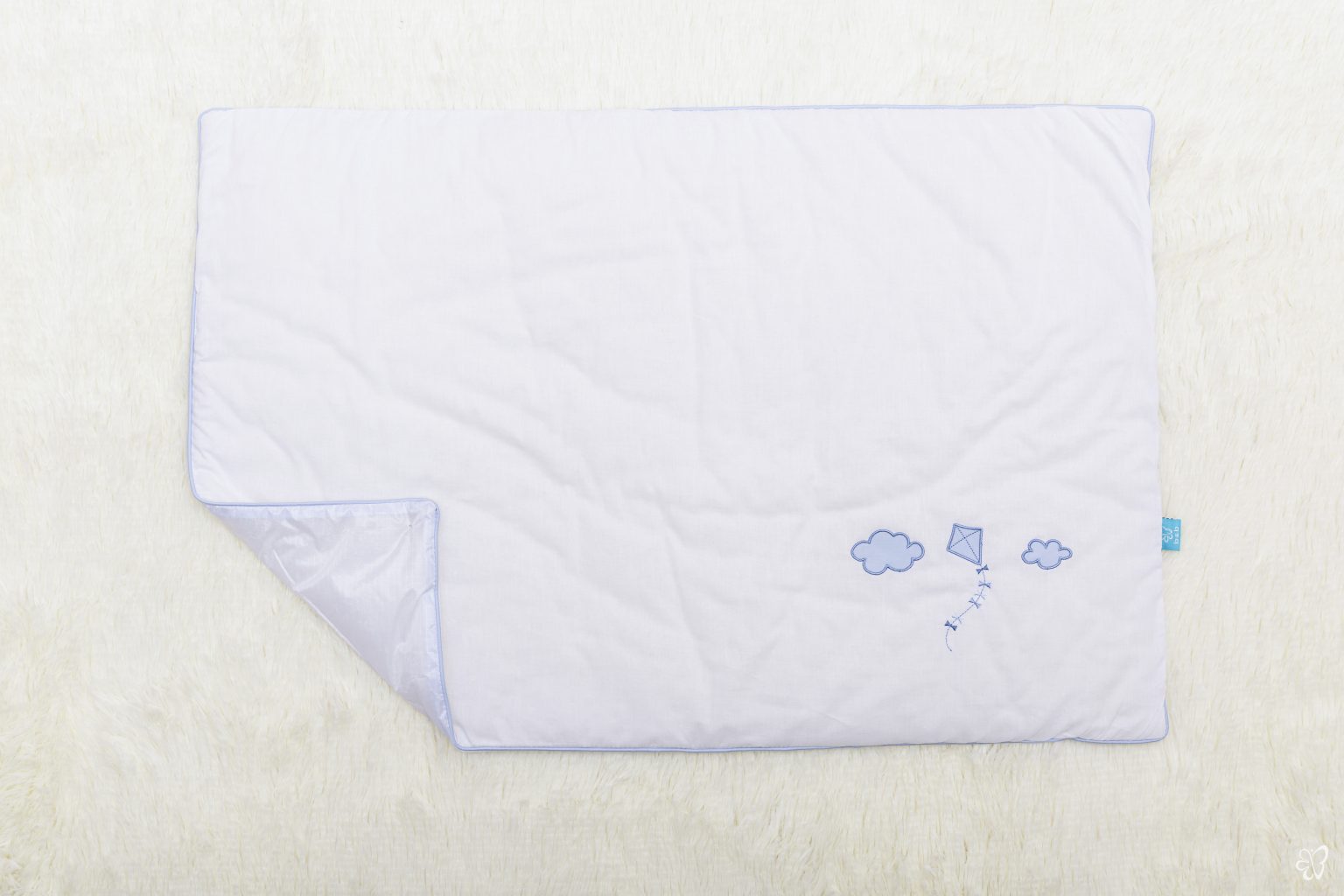 Cloudy Blue Changing Mat Blooms and Butterflies